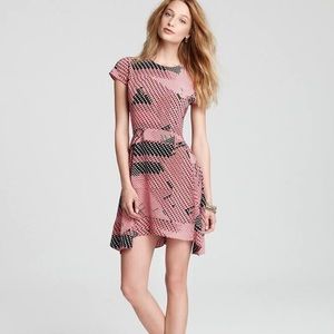 Juicy Couture Pink Silk Geometric Pleated Dress